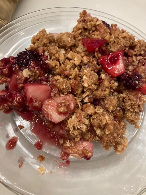 Blackberry-Ginger-Pear Crisp